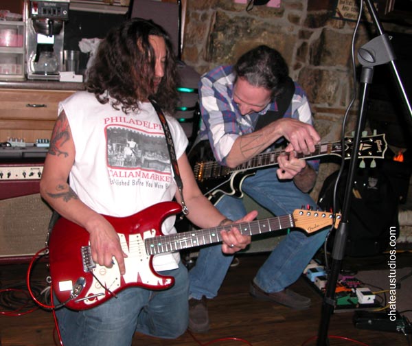 Matt Roman and Eddie Bluestone at Grumpys BBQ jam